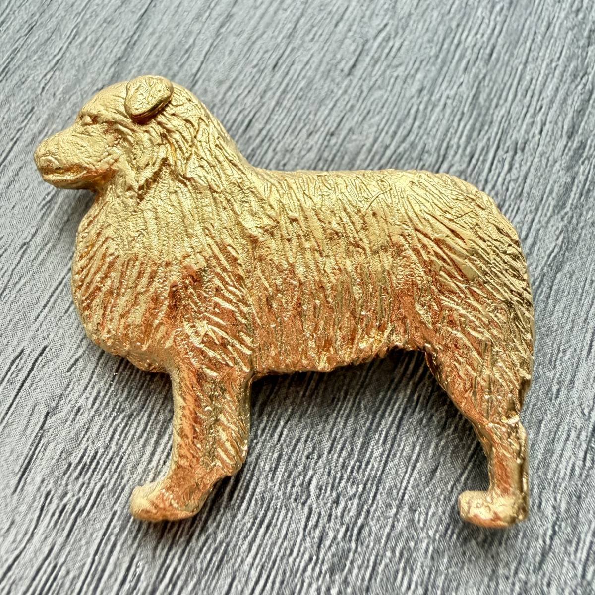 Australian Sheepdog Brooch - Gold Plate | Alden Arts