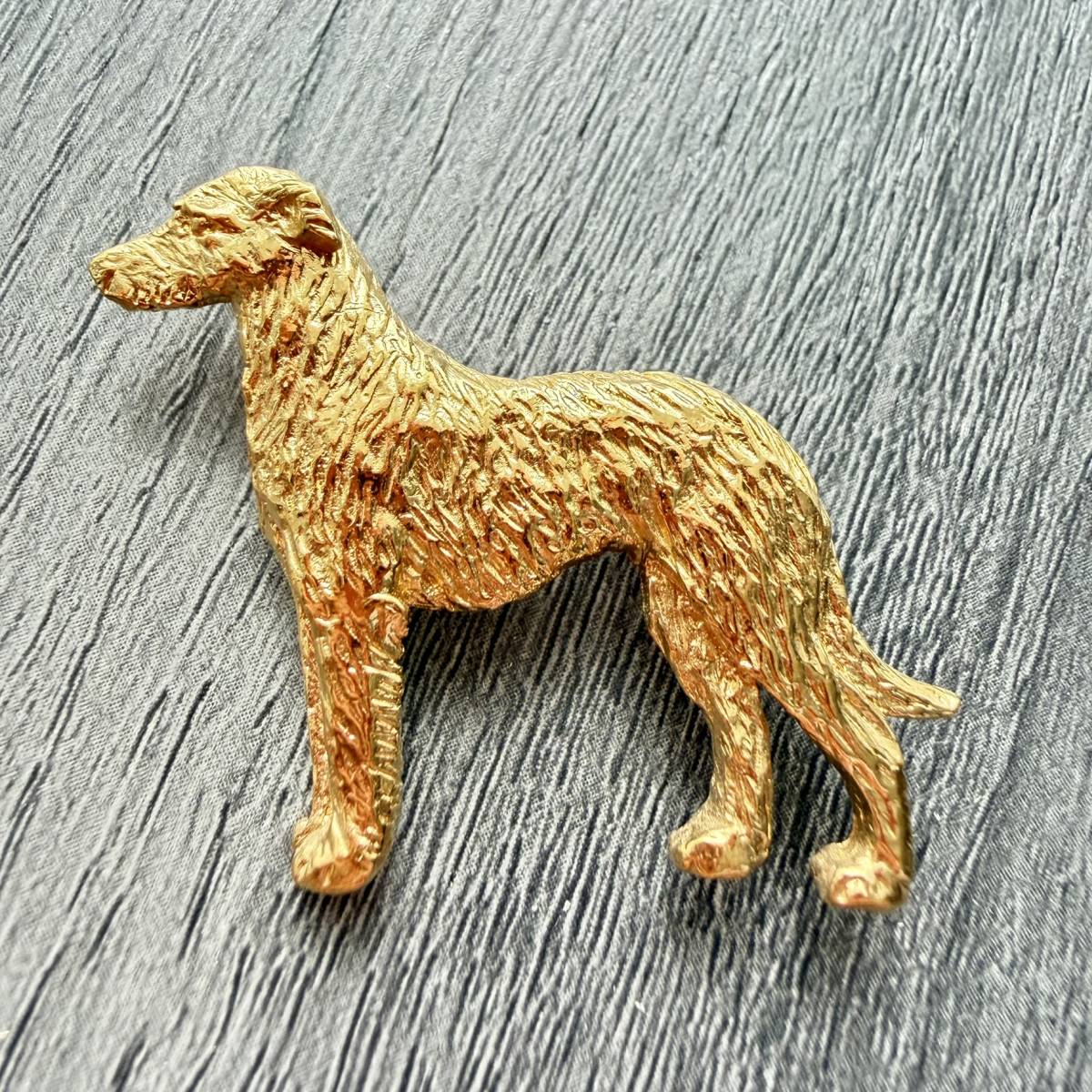 Deerhound Brooch - Gold Plate | Alden Arts