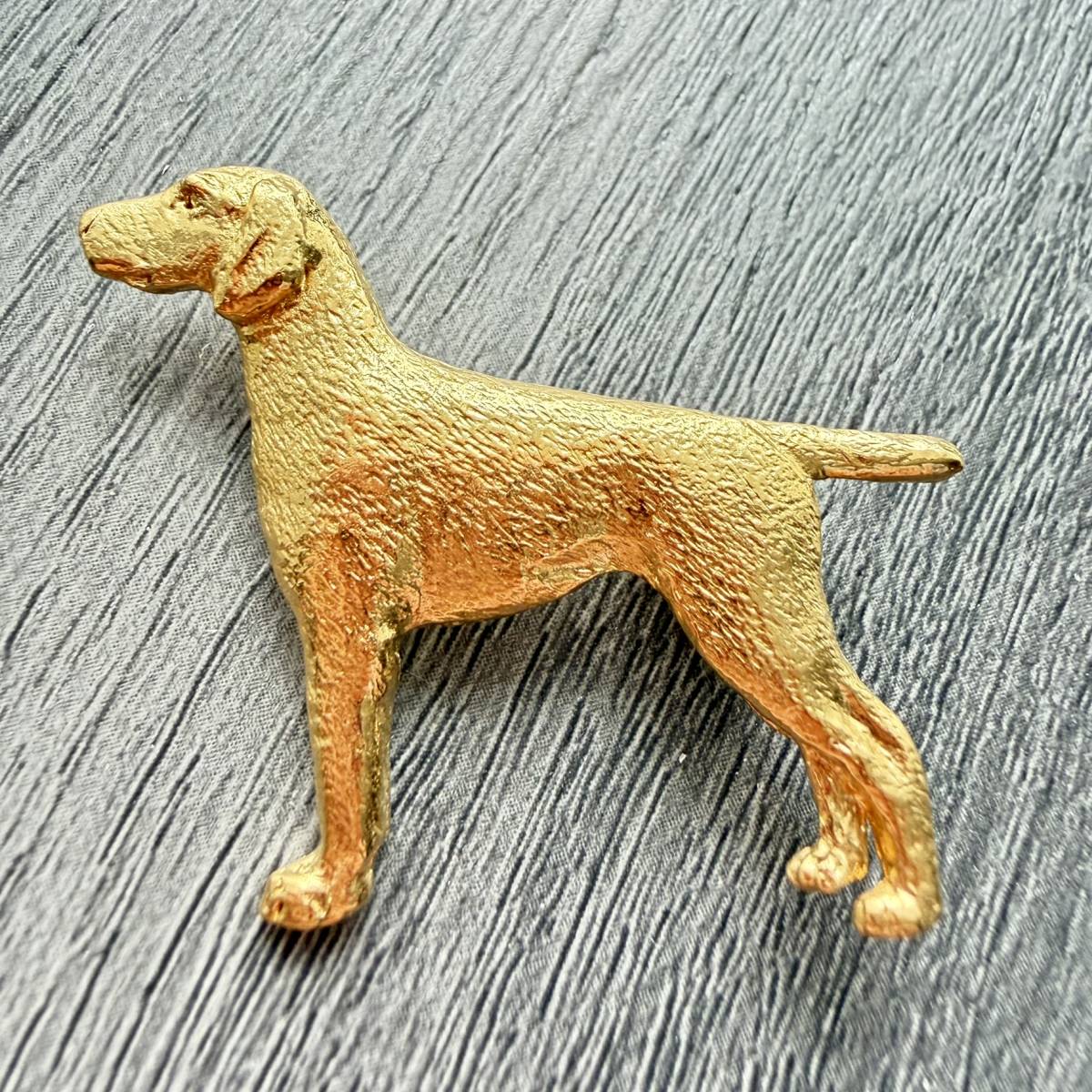 German Short Hair Pointer Brooch - Gold Plate | Alden Arts
