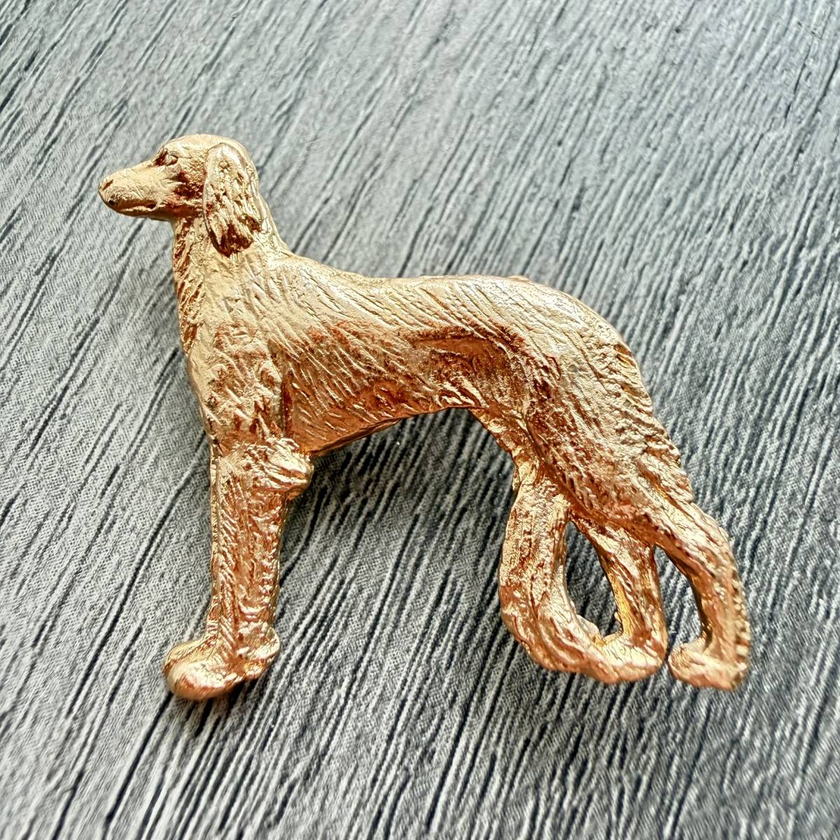 Saluki Brooch - Gold Plate | Alden Arts