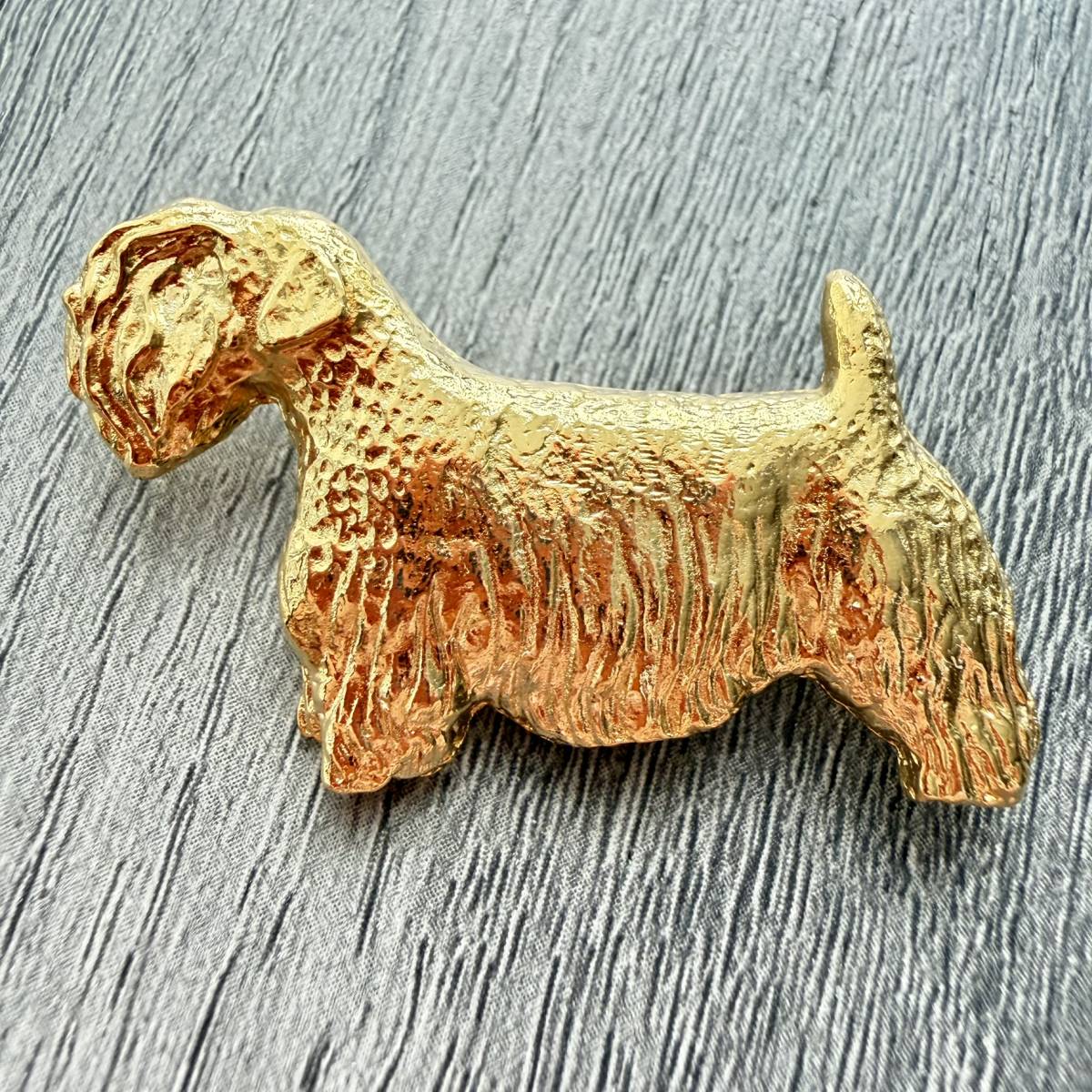 Sealyham Brooch - Gold Plate | Alden Arts