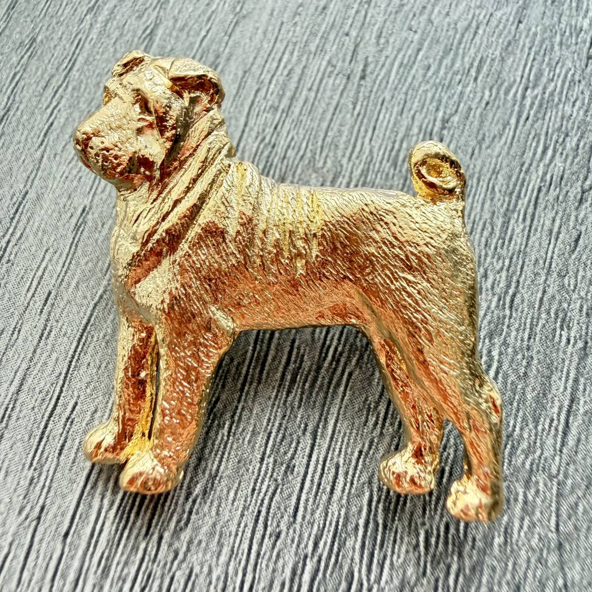 Shar Pei Brooch - Gold Plate | Alden Arts