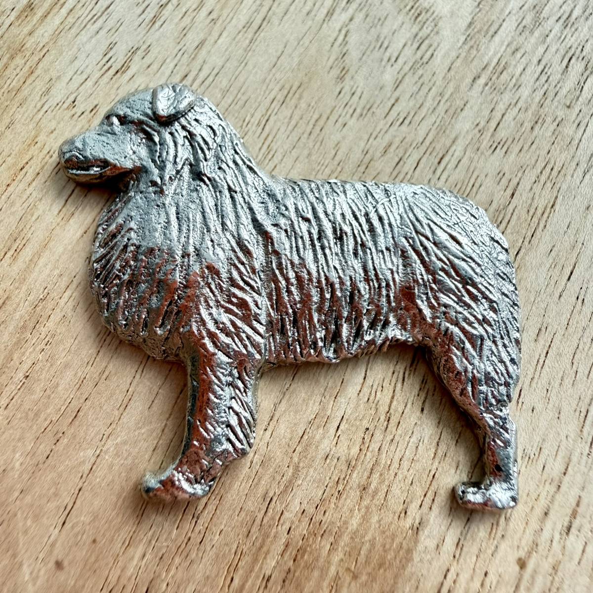 Australian Sheepdog Brooch - Nickel Silver | Alden Arts