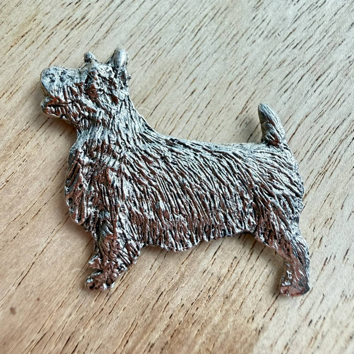 Australian Terrier Brooch - Nickel Silver | Alden Arts