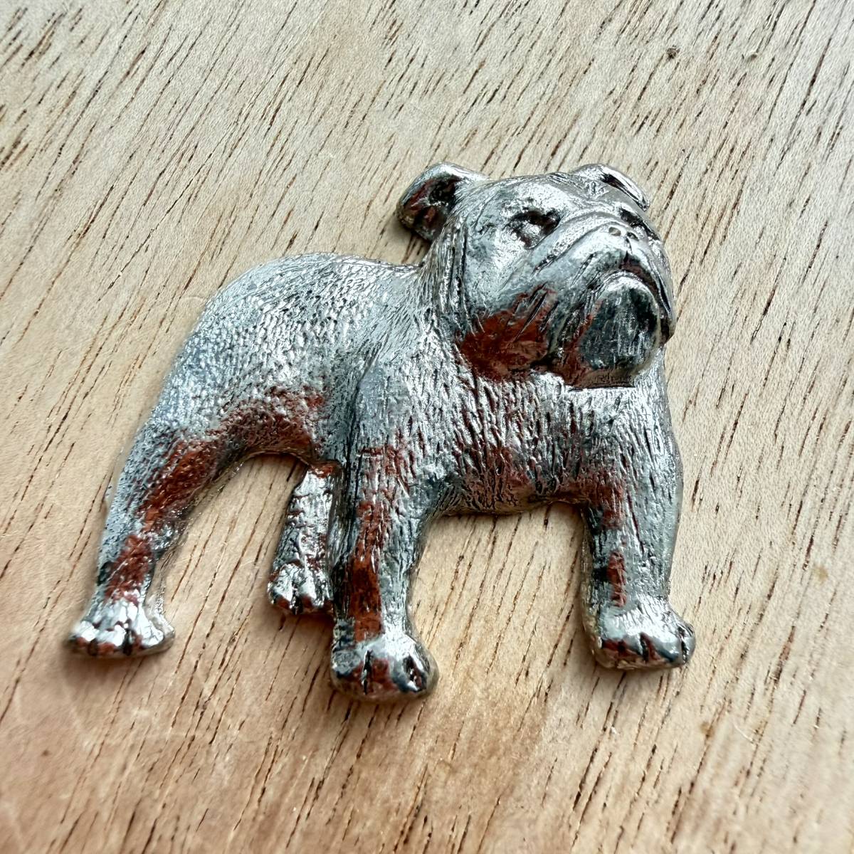 Bulldog Brooch - Nickel Silver | Alden Arts
