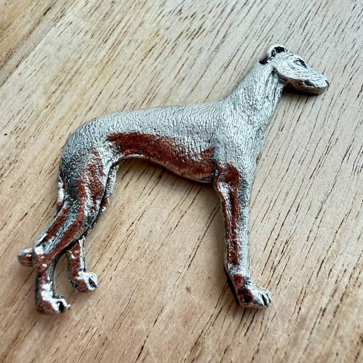 Greyhound Brooch - Nickel Silver | Alden Arts