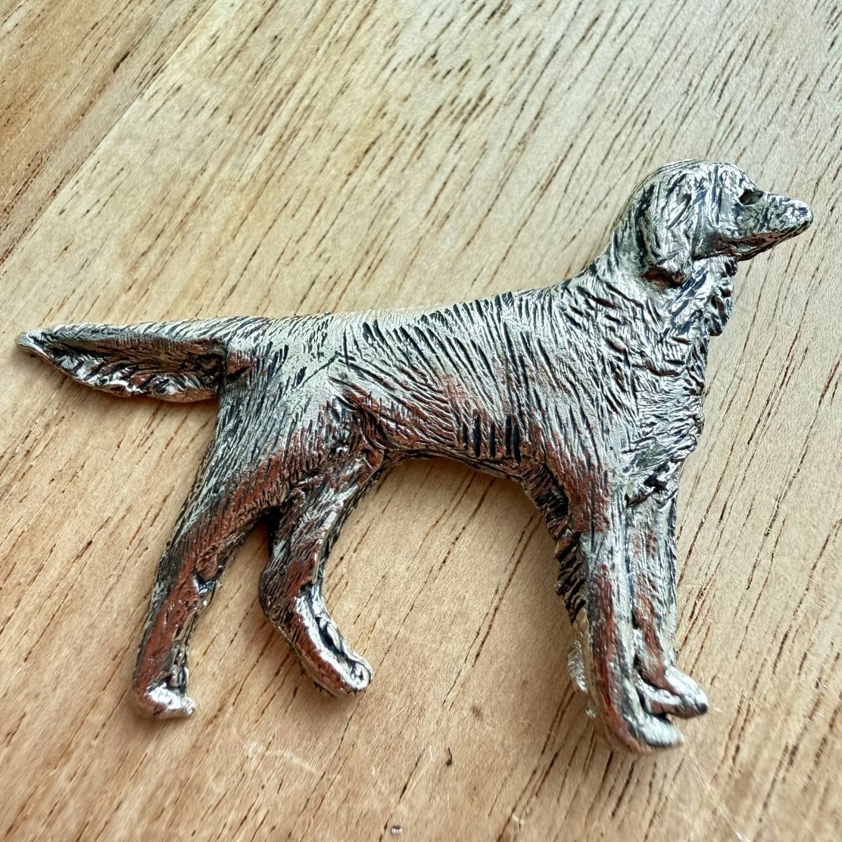 Munsterlander Large Brooch - Nickel Silver | Alden Arts