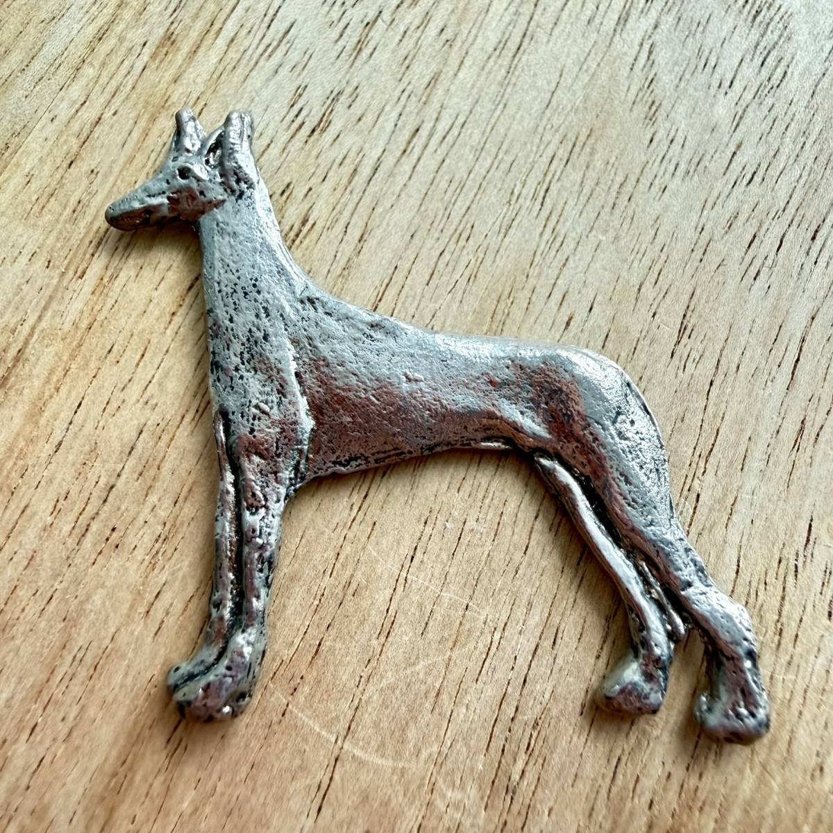 Pharaoh Hound Brooch - Nickel Silver | Alden Arts
