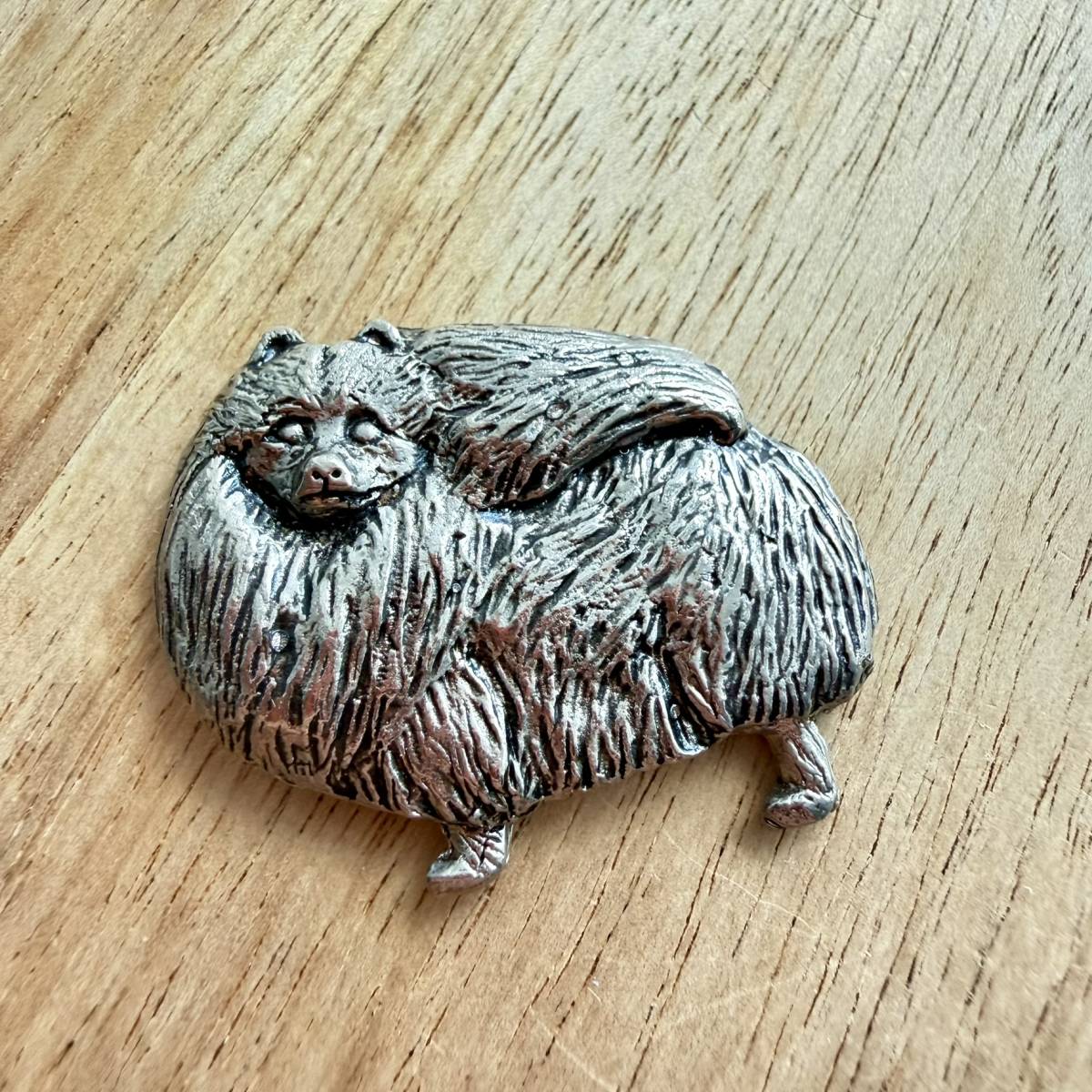 Pomeranian Brooch - Nickel Silver | Alden Arts