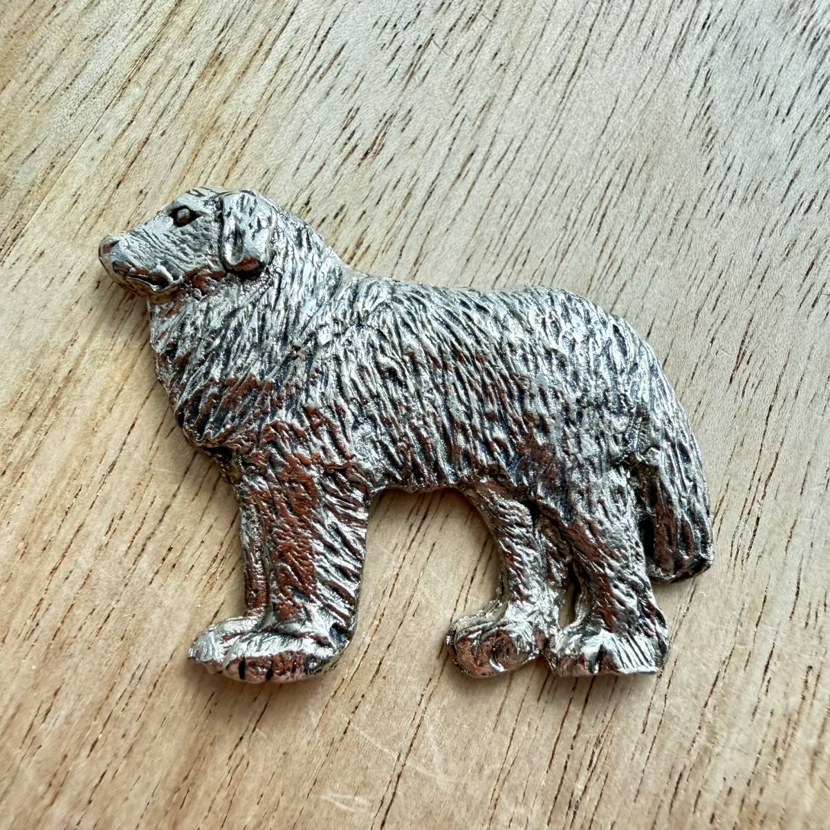 Pyrenean Mountain Dog Brooch - Nickel Silver | Alden Arts