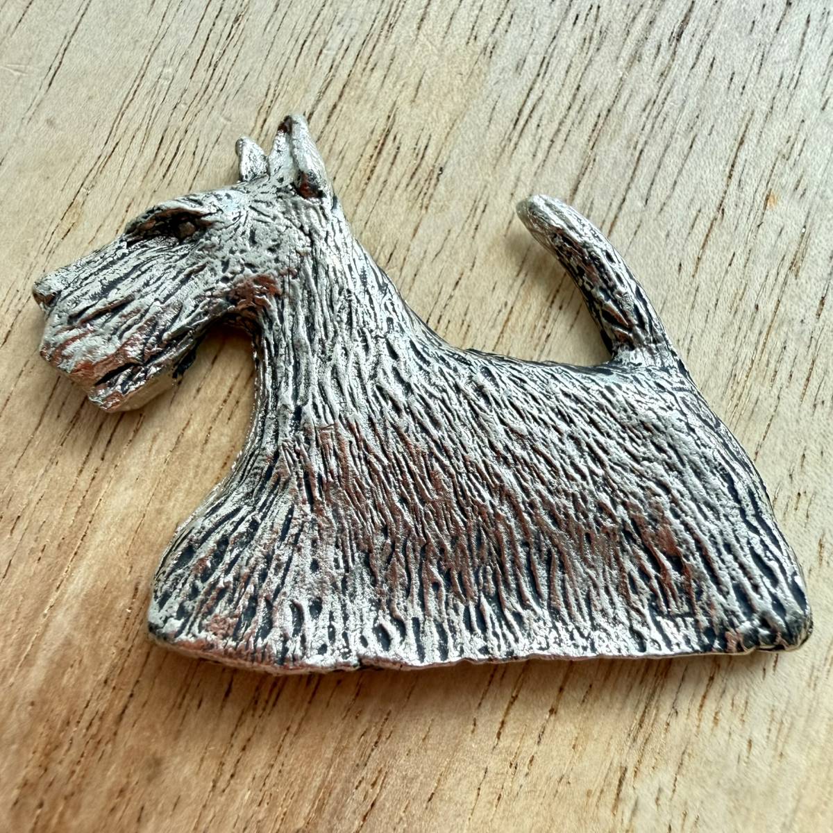 Scottish Terrier Small Brooch - Nickel Silver | Alden Arts