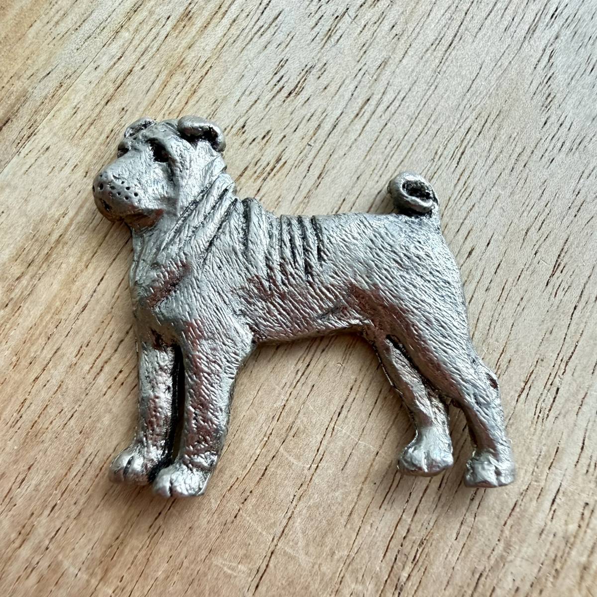 Shar Pei Brooch - Nickel Silver | Alden Arts