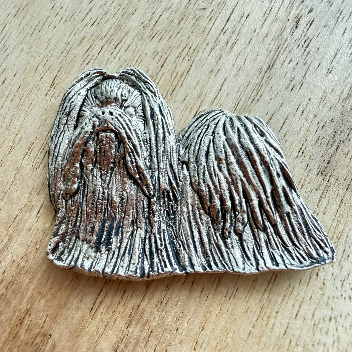 Shih Tzu Brooch - Nickel Silver | Alden Arts