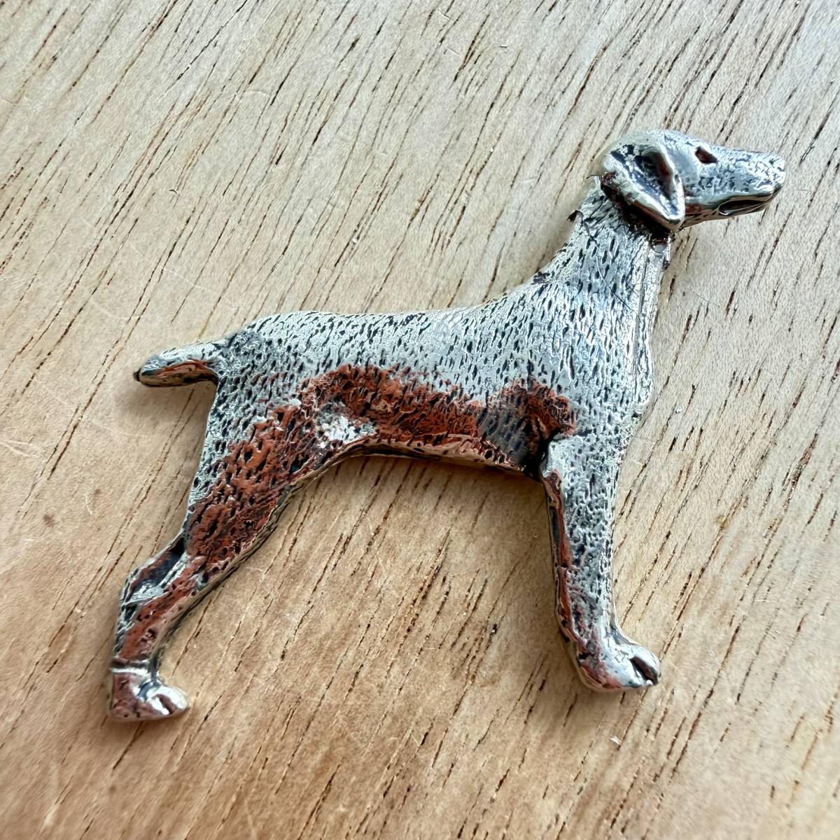 Weimaraner Brooch - Nickel Silver | Alden Arts
