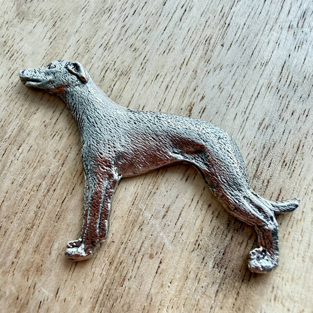 Whippet Brooch - Nickel Silver | Alden Arts