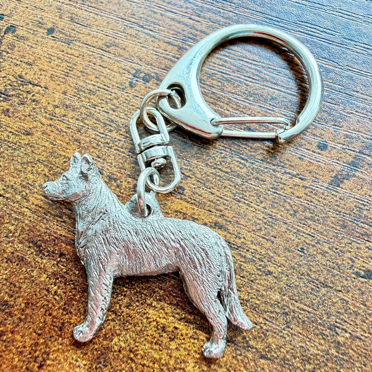 Australian Cattle Dog Keyring | Nickel Silver | Alden Arts