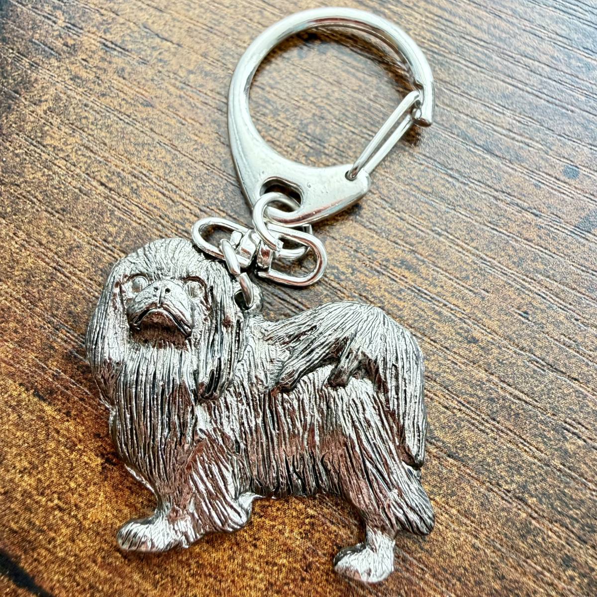 Japanese Chin Keyring | Nickel Silver | Alden Arts
