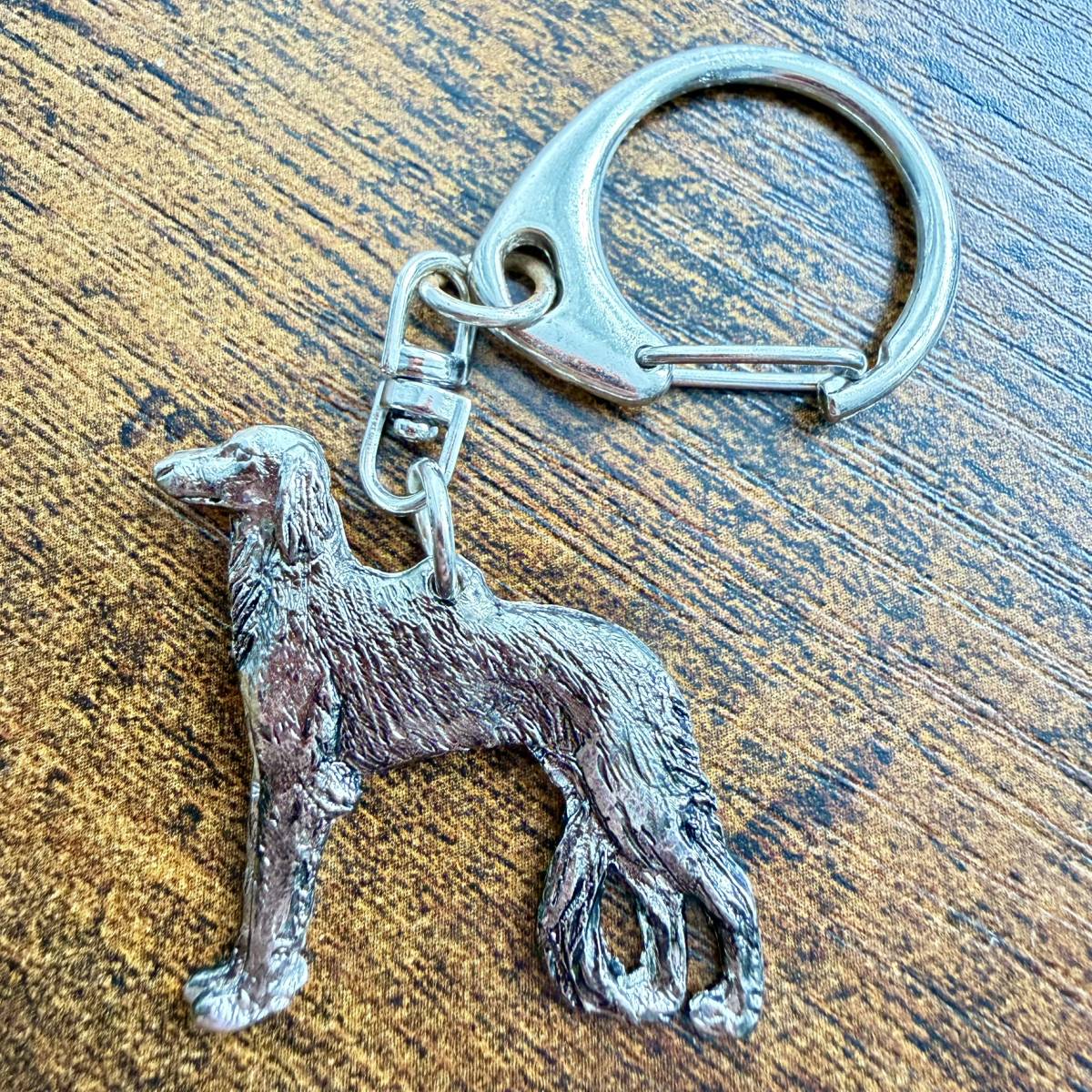 Saluki Keyring | Nickel Silver | Alden Arts