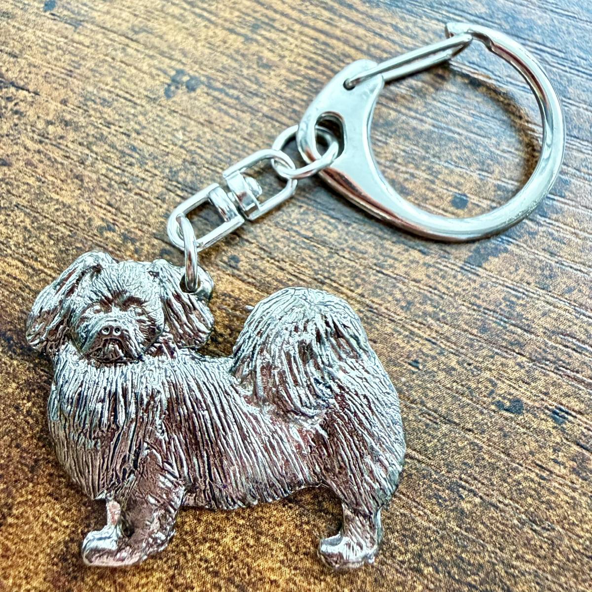 Tibetan Spaniel Keyring | Nickel Silver | Alden Arts