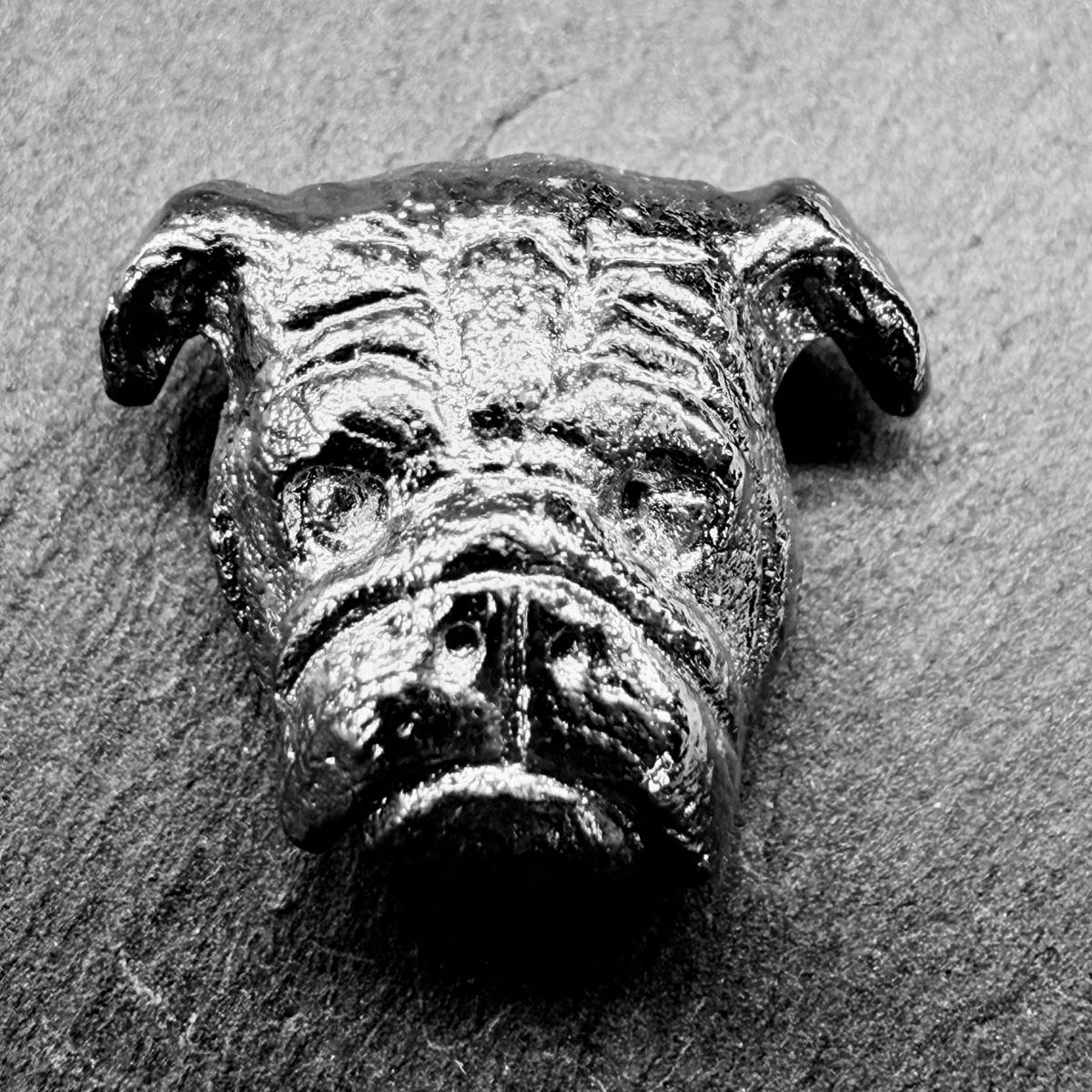 Bulldog Lapel Pin | Nickel Silver | Alden Arts