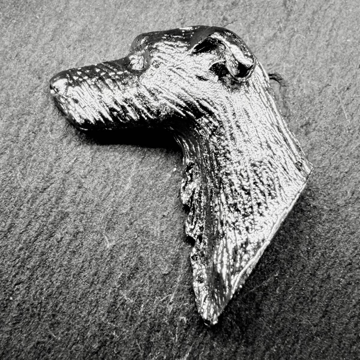 Lurcher Lapel Pin | Nickel Silver | Alden Arts