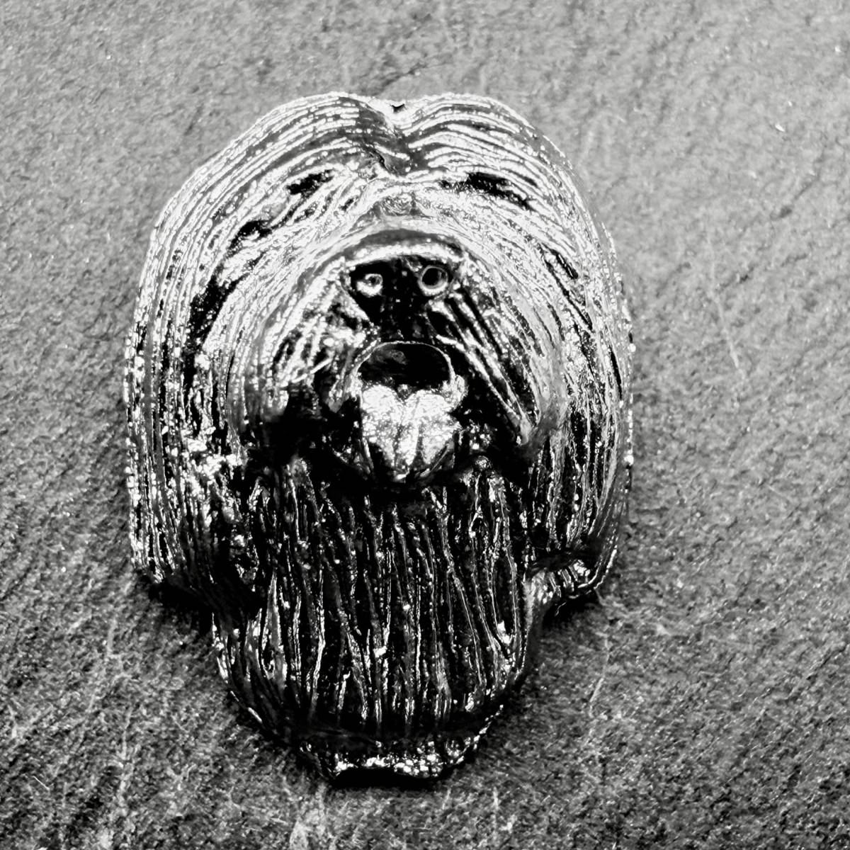 Tibetan Terrier Lapel Pin | Nickel Silver | Alden Arts