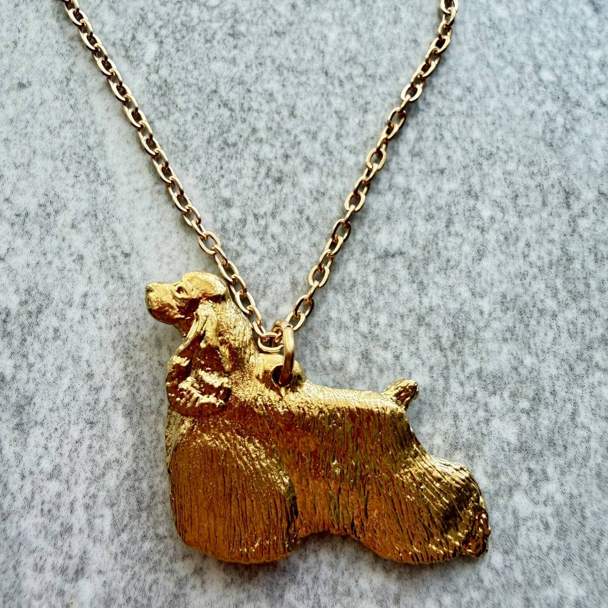 American Cocker Pendant | Gold Plate | Alden Arts