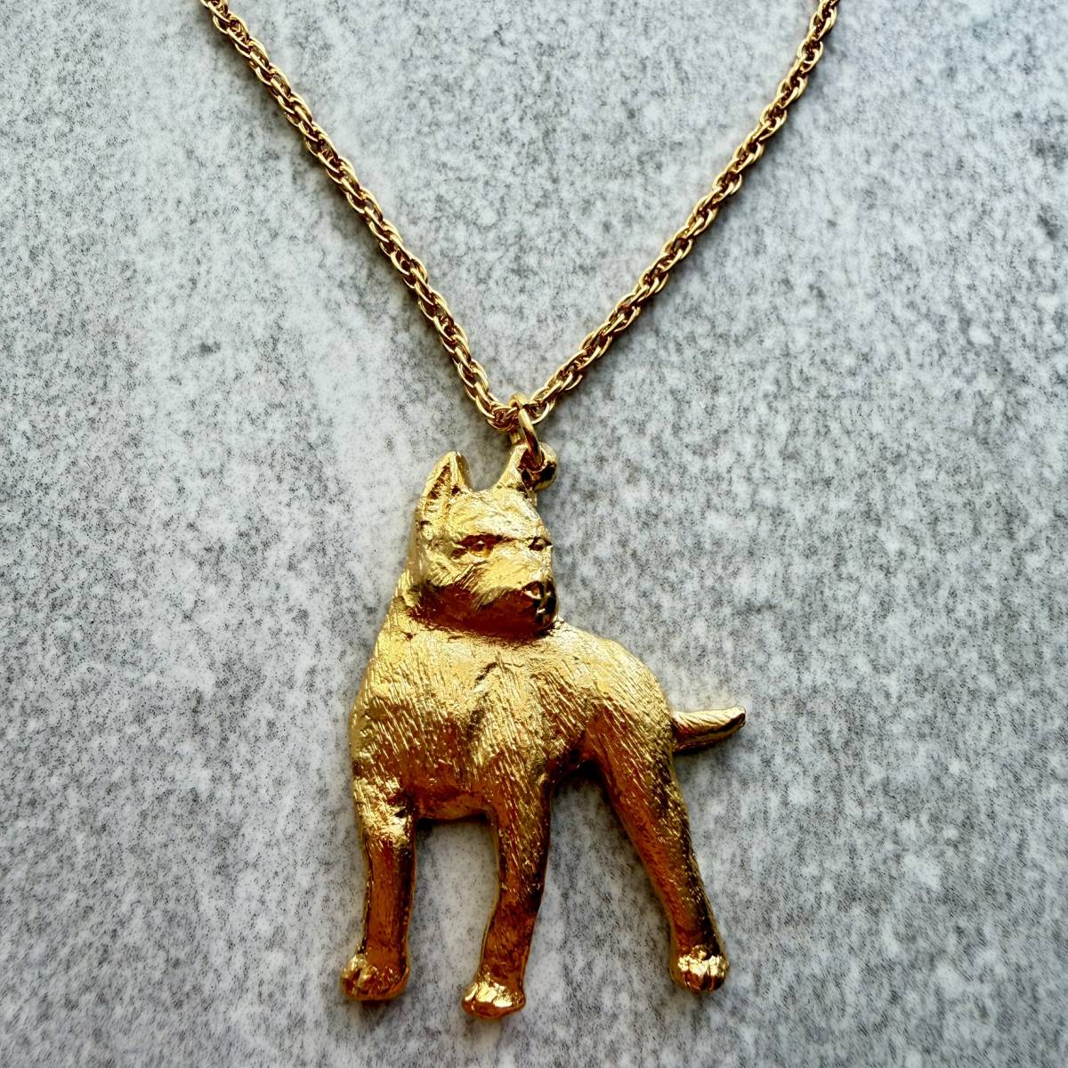 American Staffordshire Pendant | Gold Plate | Alden Arts