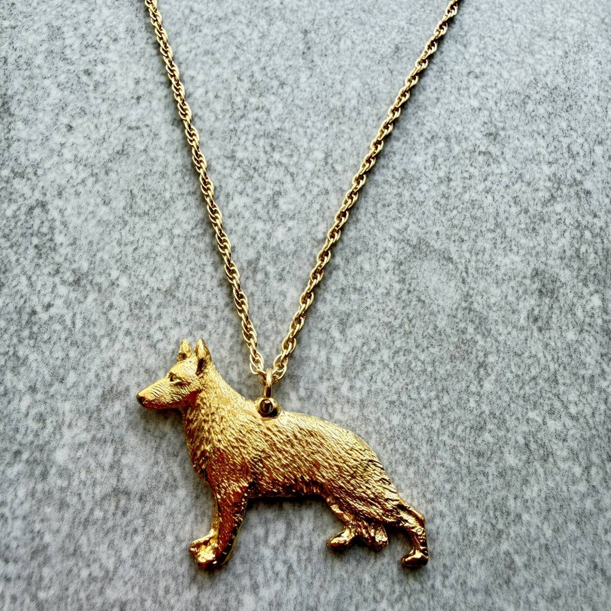 German Shepherd Pendant | Gold Plate | Alden Arts