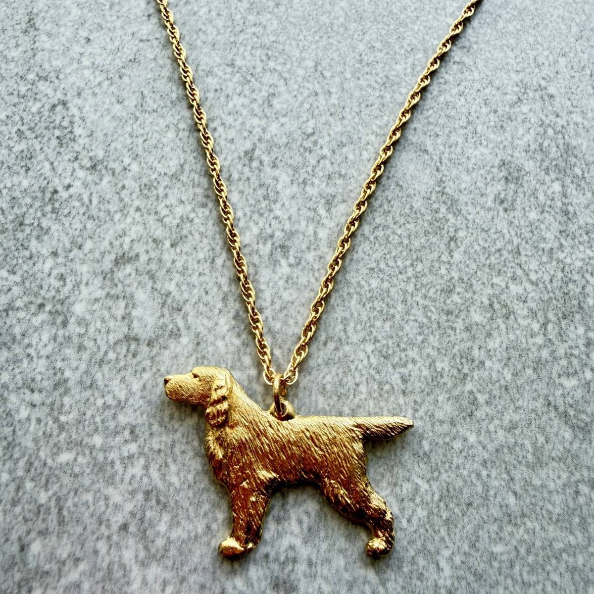 Gordon Setter Pendant | Gold Plate | Alden Arts