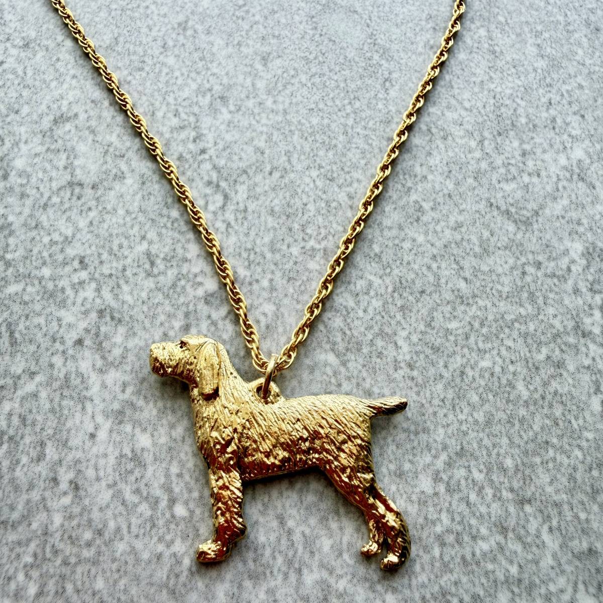 Italian Spinone Pendant | Gold Plate | Alden Arts