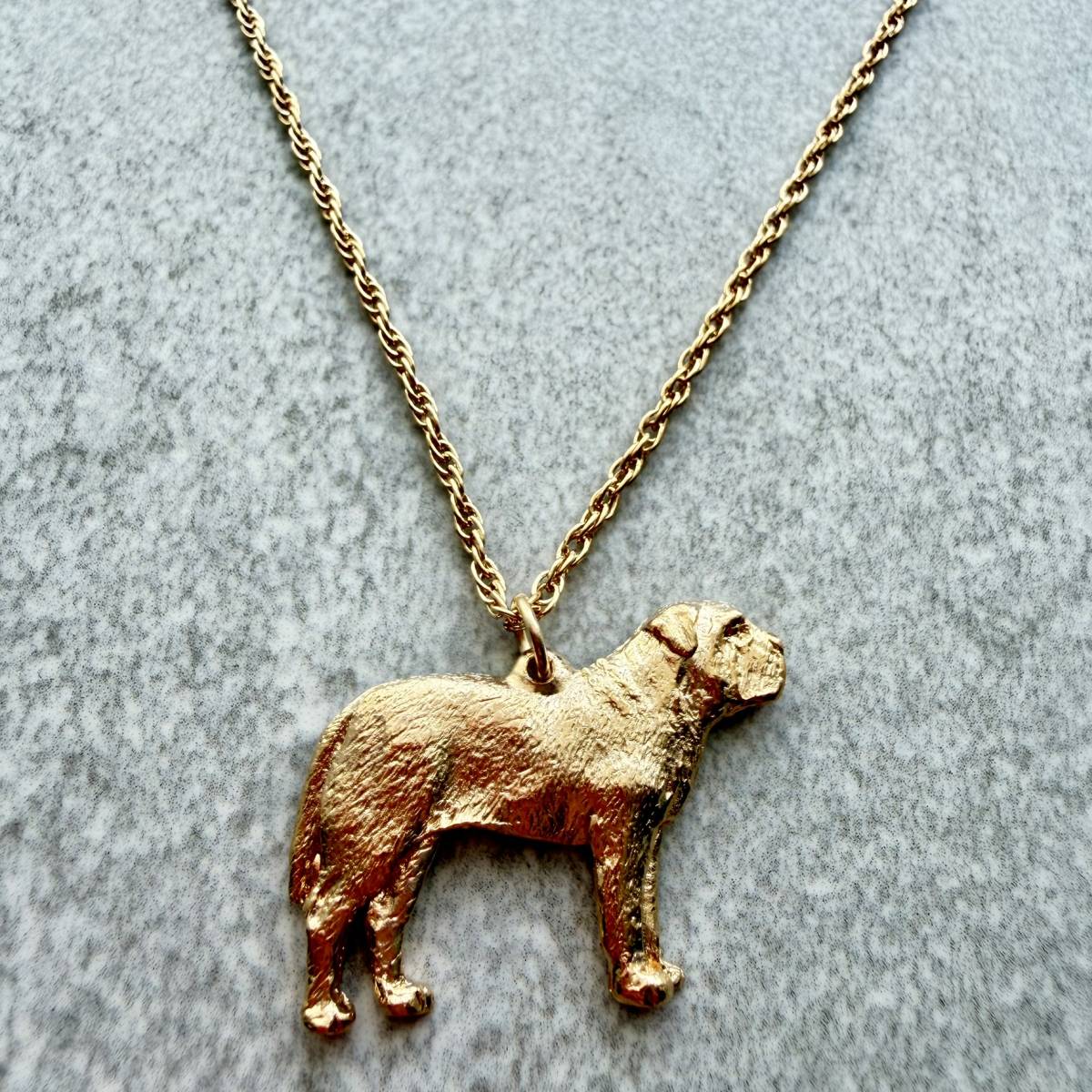Mastiff Pendant | Gold Plate | Alden Arts