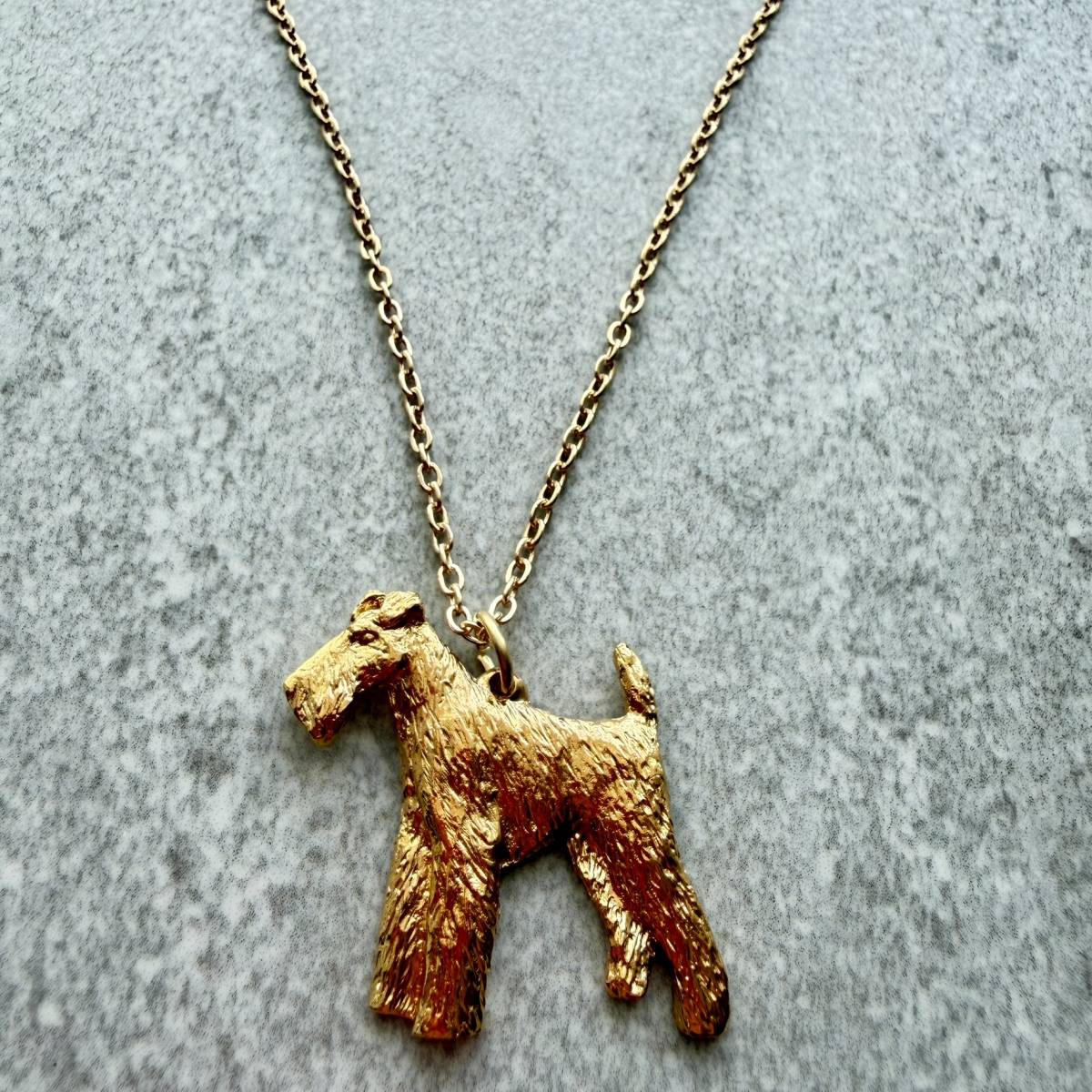 Welsh Terrier Pendant | Gold Plate | Alden Arts