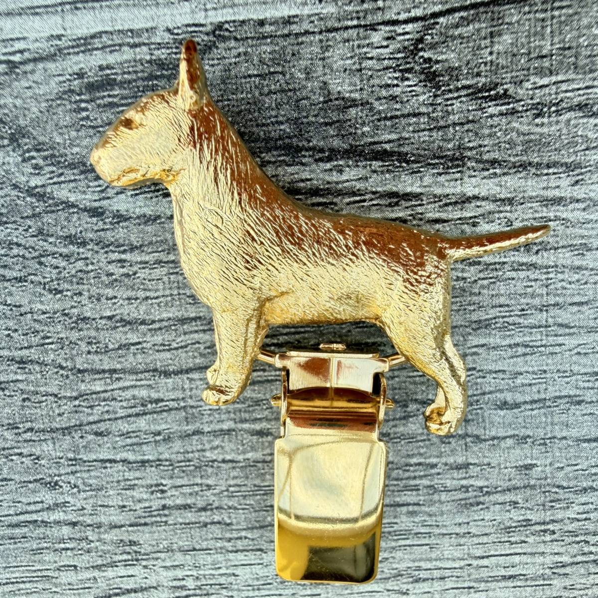 Bull Terrier Show Ring Clip - Gold Plate | Alden Arts