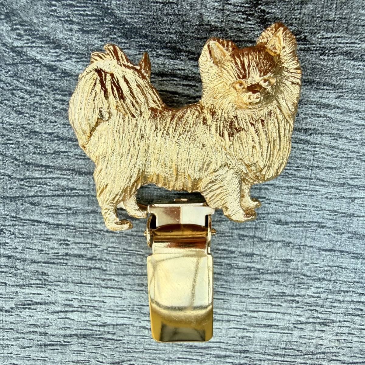 Chihuahua Long Hair Show Ring Clip - Gold Plate | Alden Arts