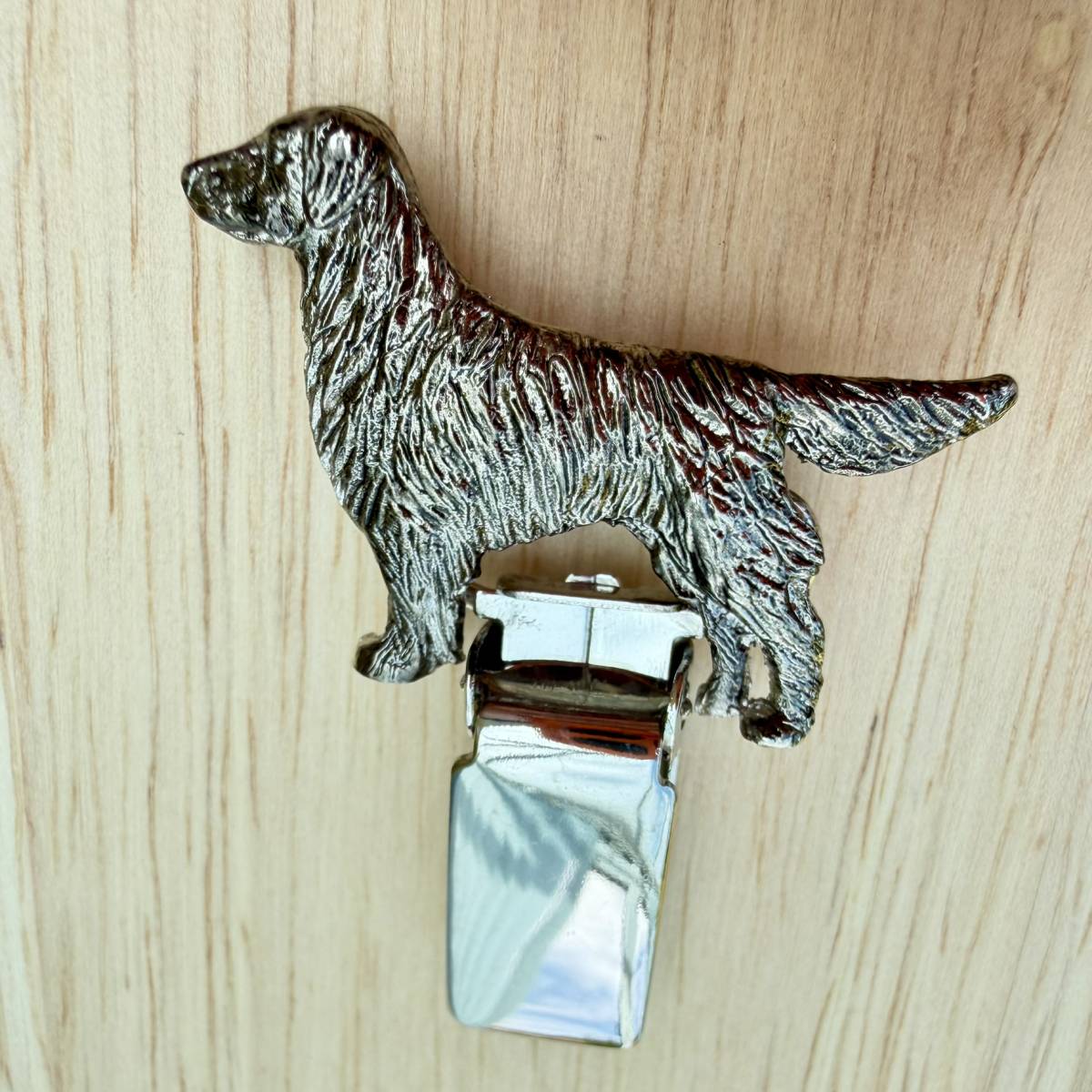 Flat Coated Retriever Show Ring Clip - Nickel Silver | Alden Arts