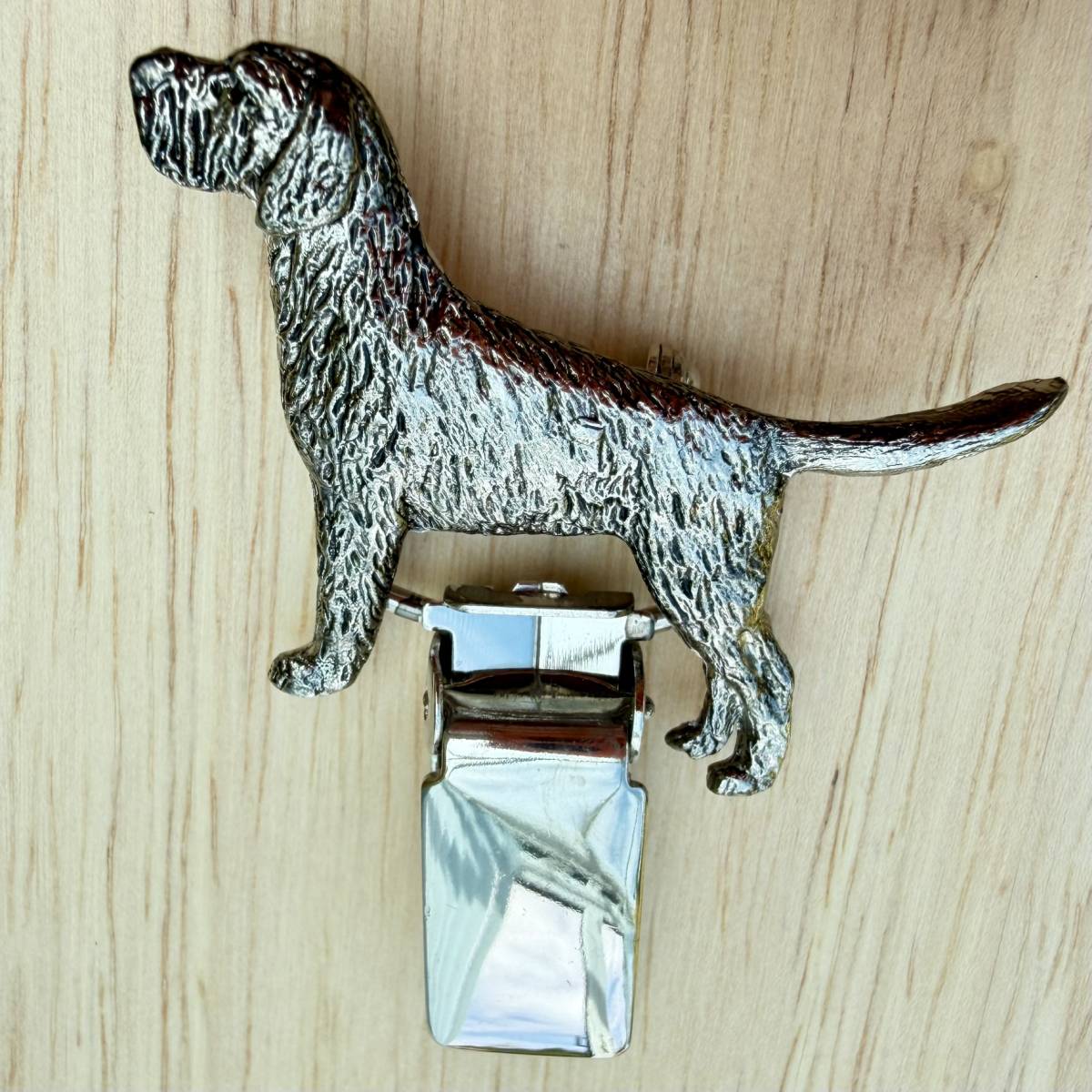 German Wire Hair Pointer Show Ring Clip - Nickel Silver | Alden Arts