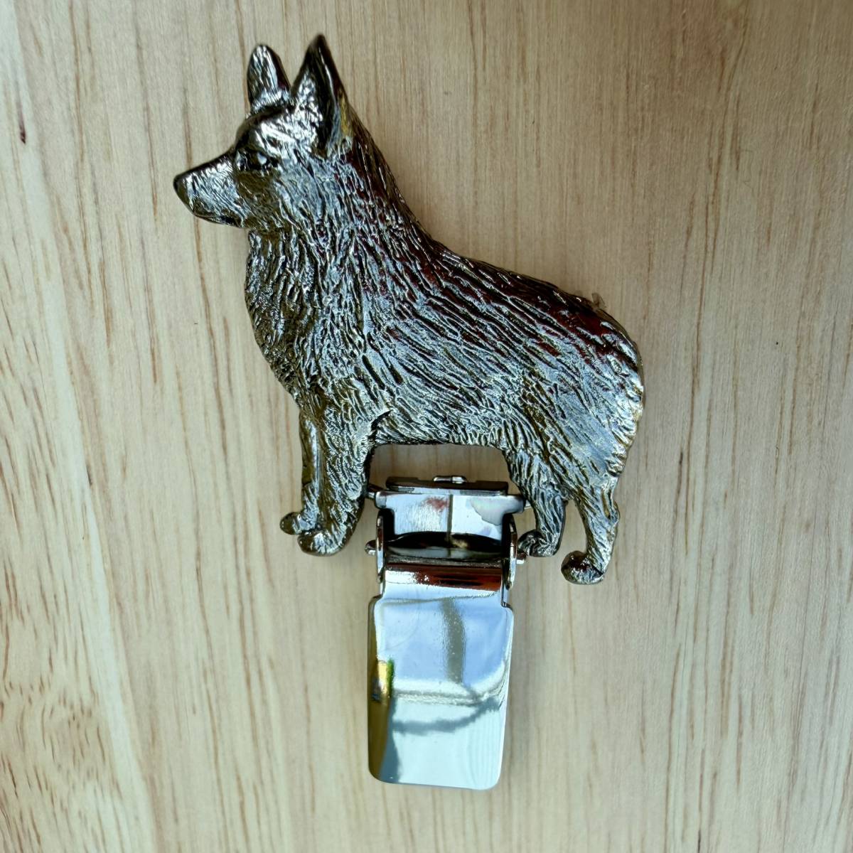 Schipperke Show Ring Clip - Nickel Silver | Alden Arts