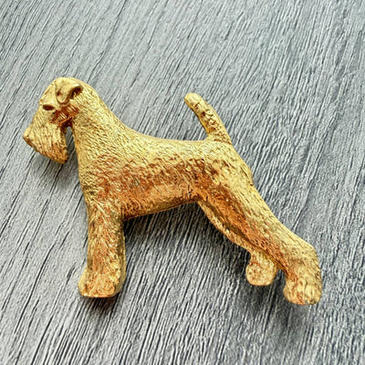 Airedale Brooch - Gold Plate | Alden Arts