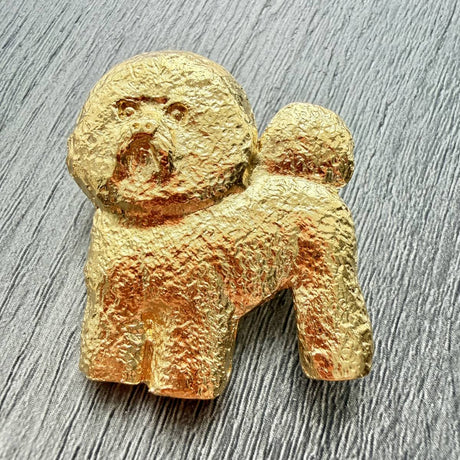 Bichon Frise Brooch - Gold Plate | Alden Arts