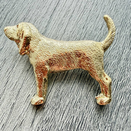 Bloodhound Brooch - Gold Plate | Alden Arts
