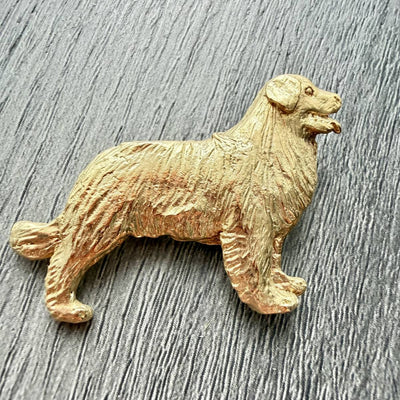 Bernese Mountain Dog Brooch - Gold Plate | Alden Arts