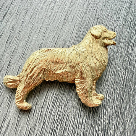 Bernese Mountain Dog Brooch - Gold Plate | Alden Arts