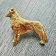 Border Collie Brooch - Gold Plate | Alden Arts
