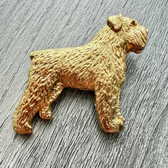 Bouvier Brooch - Gold Plate | Alden Arts