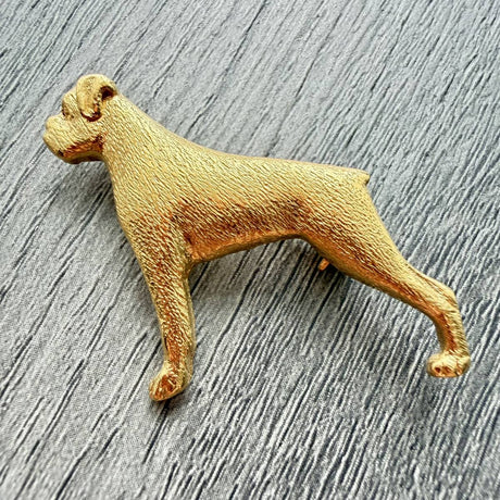 Boxer Brooch - Gold Plate | Alden Arts