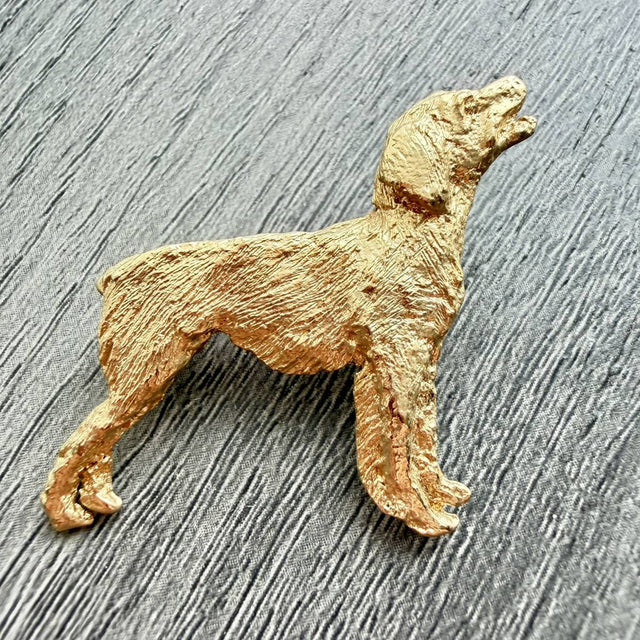 Brittany Spaniel Brooch - Gold Plate | Alden Arts
