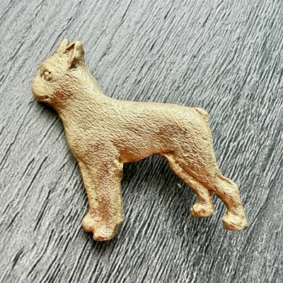 Boston Terrier Brooch - Gold Plate | Alden Arts