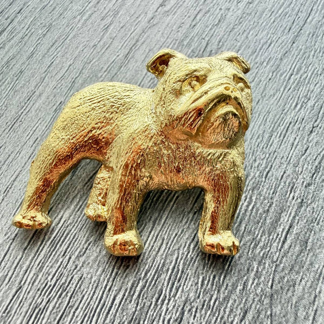 Bulldog Brooch - Gold Plate | Alden Arts
