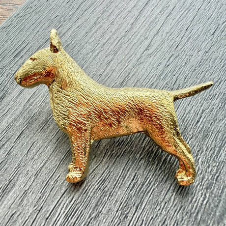 Bull Terrier Brooch - Gold Plate | Alden Arts